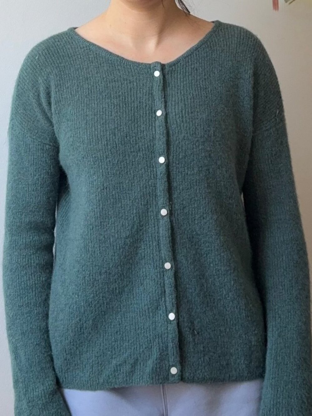 Sezane Gaspard Cardigan, Sage - Picture 2 of 3